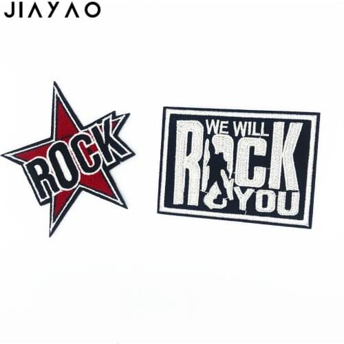 Embroidered patch rock style badge ironing sewing clothes on clothes stickers DIY clothing accessories badges patches