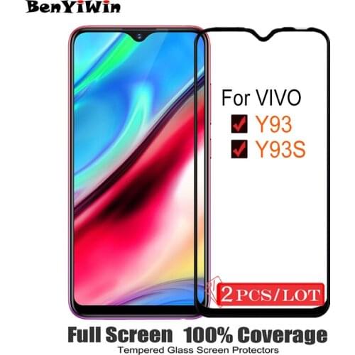 2PCS 100% Original Full Cover Screen Protector Tempered Glass For VIVO Y93 Y93S Protective Glass For V1818A V1818T V1818CA Film