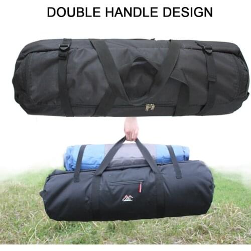 Portable Canvas Bag with Zipper Folding Bag Duffel Travel Sports Equipment Bags Large-space Tent Carrying Bags