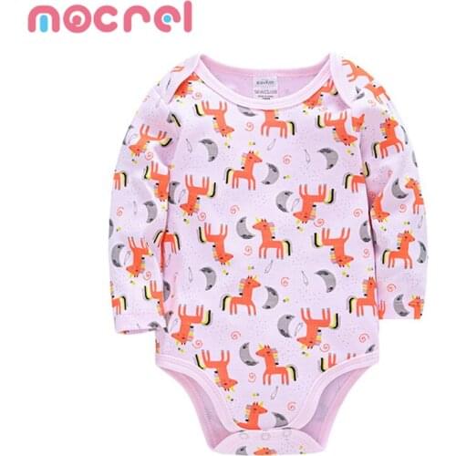 Bodysuits Baby Clothes Spring Girl 3 Months Long Sleeve Male Baby Take Cartoon Jumpsuits Start Climbing Baby Clothes 0 3 Months