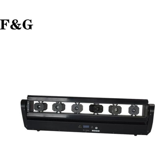 1pcs Laser Light Projector Six Eyes 3in1 RGB troboscopic Effect LED Beam Sense with DMX Controler Good for DJ Stage