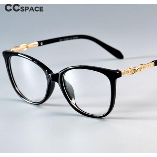 45705 Classic Cross Knot Glasses Frames Shiny Rhinestone Men Women Optical Fashion Computer Glasses