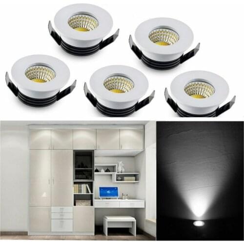 5PCS Mini 3W Led Spot Lights Durable Super Bright LED Spot Light Recessed Cabinet Hallway Spot Ceiling Downlight Lamp Fixture