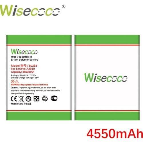 4550mAh BL253 Battery For Lenovo A2010 A2800D A3800D A2580 A2860 Vibe A 4.0" A1000 A1000m A2016a40 A2016 Phone