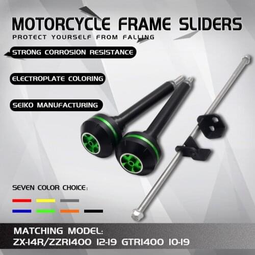 Motorcycle CNC Aluminum Falling Protection Frame Sliders Crash Protector For Kawasaki ZZR1400 ZZR 1400 ZX-14R ZX14R 2017 2018