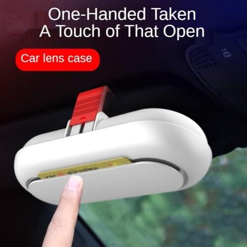 Car glasses case sunglasses holder stand frame Multifunction sun visor card organizer storage box non-destructive installation