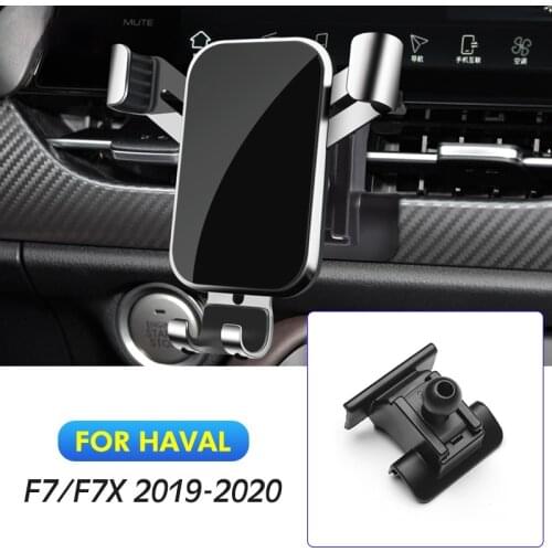 Car Mobile Phone Holder Clip Air Vent GPS Mounts Stand Gravity Navigation Bracket For Haval F7 F7X 2019 2020 Car Accessories