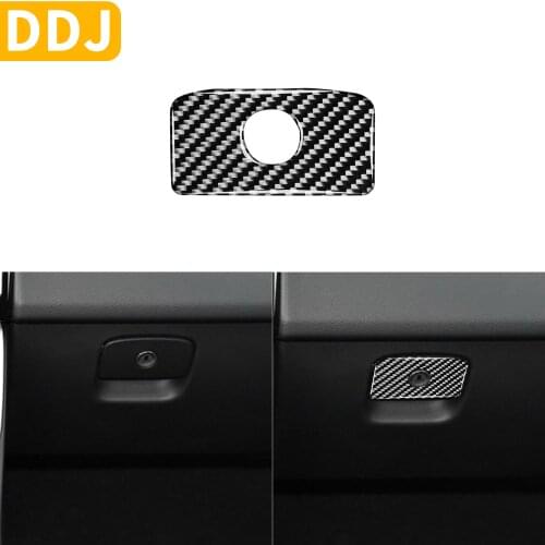 For Jaguar F-PACE XE XF X761 X760 X260 Interior Carbon Fiber Decorative Accessories Co-pilot Storage Box Handle Trim Sticker