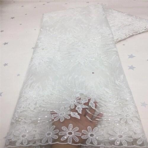 French Net Lace Fabric With Sequins white Fabric 2021 green High Quality Lace African Lace Fabric For Wedding Sewing