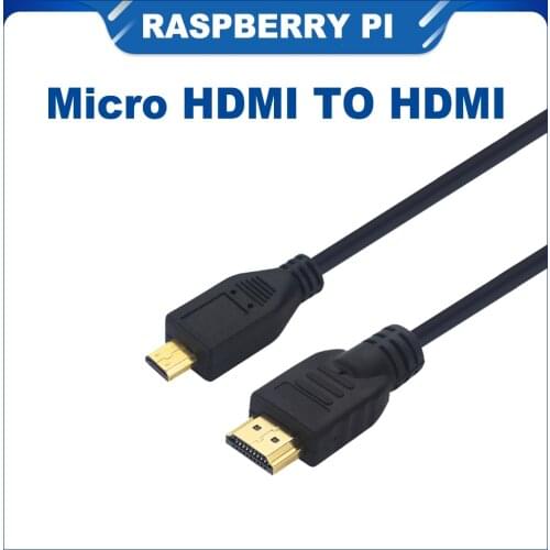 ITINIT R94 For Raspberry Pi 4 Micro HDMI to HDMI Cable Glod-Plated 3D Cable Adapter for HDTV Table Phone Raspberry Pi 4 Model B