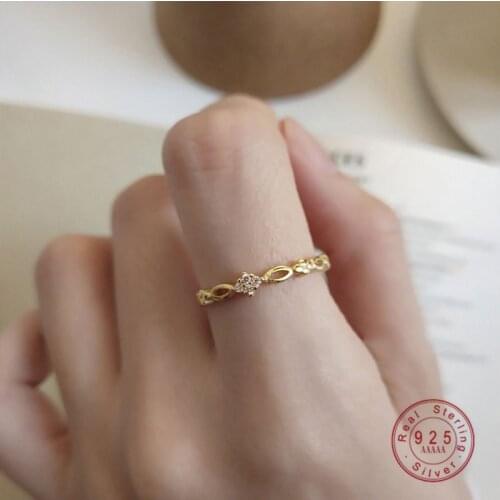 925 Sterling Silver Open Irregular Hollow Ring Women Fashion Luxury Anniversary Jewelry Gift