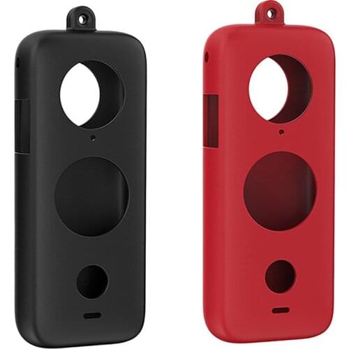Body Silicone Sleeve With Lanyard for Insta360 ONE X2 Camera Lens Screen Protective Case Shell Cover for Insta360 ONE X2