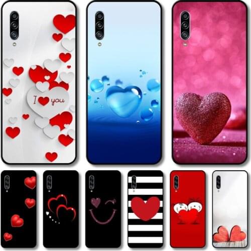 Creative love Phone Case For Samsung Galaxy A 12 51 52 21 71 72 42 31 10 80 90 S E 5G Black Shell Art Cell Cover