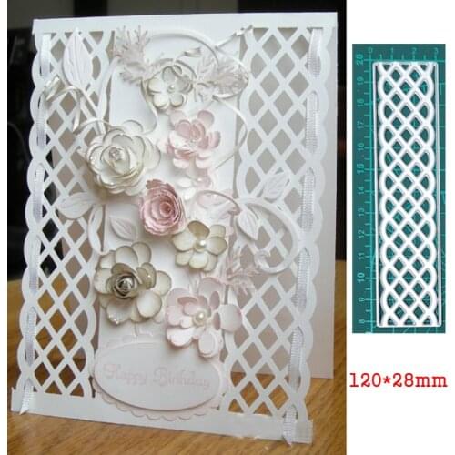 Metal cutting die stripe grid border craft frame die template for diy Scrapbooking emboss paper card making die mould stencil