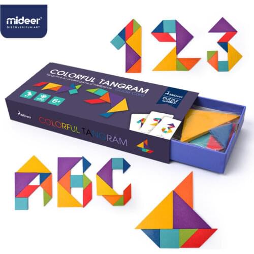 MiDeer Childrens Creative Jigsaw Puzzle Toys for Children Mental Development Tangram Wooden Educational Toys for Kids 6Y