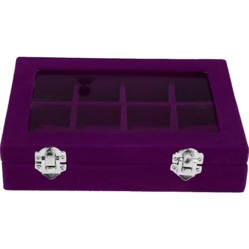 12 Slots Jewelry Display Showcase Multifunction Storage Lockable