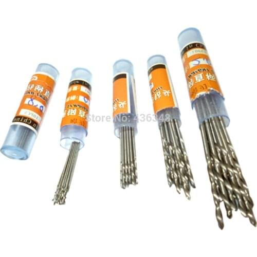 HSS Twist Drill Bits Set Metric 0.6mm/0.8mm/1mm/1.5mm/2mm Micro Drill Bits for PCB Thin Aluminum Iron Sheet Thin plank Plast Cut