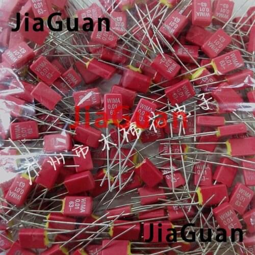 20pcs NEW WIMA MKS02 0.01uF/63V P2.5MM audio film capacitor mks02 0.01UF 103 63v 103/63V MKS2 10NF 63VDC