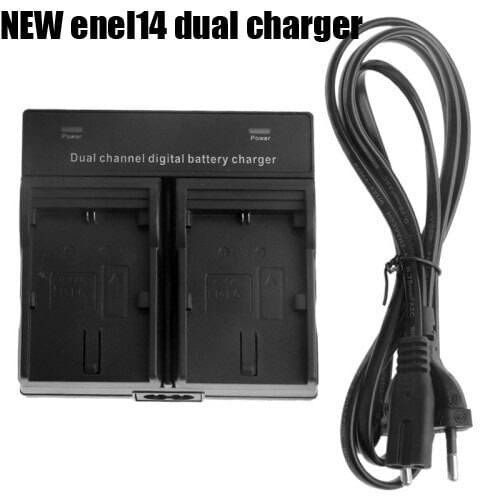 New Dual Channel Battery Charger for Nikon EN-EL14 ENEL14 bateria en el14 D5300 D5200 D5100 D3200 D3100 P7100 P7700 P7000 P7800