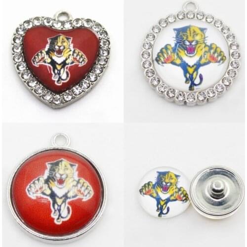 Ice Hockey Sport Florida Charms Panthers Dangle Charms Mix Style DIY Pendant Bracelet Necklace Earrings Jewelry Accessories