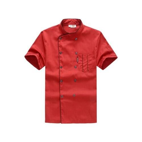 Chef Workwear Short Sleeve Summer Men and Women Hotel Catering Kitchen School Restaurant Breathable Clothes Chef Clothes