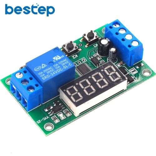 DC 5V/12V/24V 5A YYC-2S Adjustable LED Delay Relay Module Delay Timer Control Switch Board