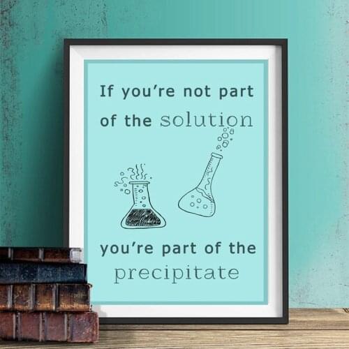 Solution Precipitate Science Poster Chemistry Educational Wall Art Picture Prints Classroom Canvas Painting Chemical Lab Decor