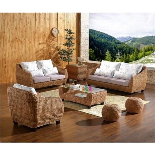 Top grade garden furniture patio furniture outdoor rattan sofa coffee table wicker cushioned rattan furnitures