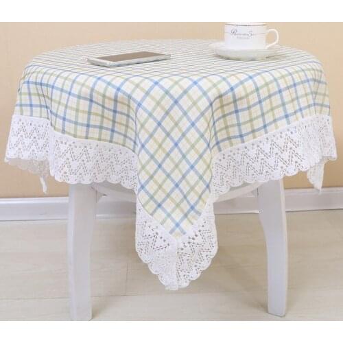 Fresh Flower Cloth Cotton Edge Coffee Table Cloth Table Cloth Small Square Cover Towel TV Bedside Counter Cloth