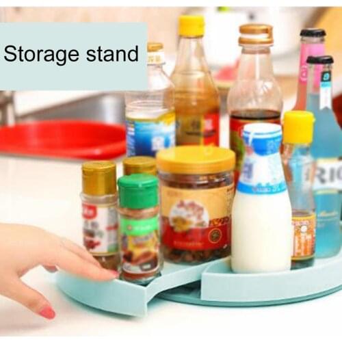 Countertop Spice Bottle Rack Rotating Pull-type Seasoning Jar Storage Rack Kitchen Supplies for Oil Salt Sauce Vinegar