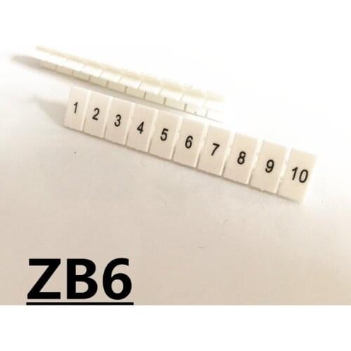 UK2.5B UK5N Din Rail Terminal Blocks Maker Strips with Numbers Printed ZB6 free shipping