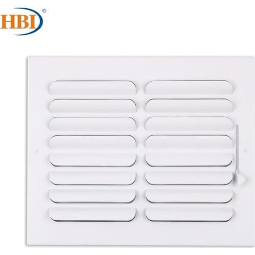 HBI 2-Way W10" x H8" Curved-Blade Ventilation Grille Air Outlet Valve Air Supply Register Air Vent Cover Steel Ceiling/Sidewall