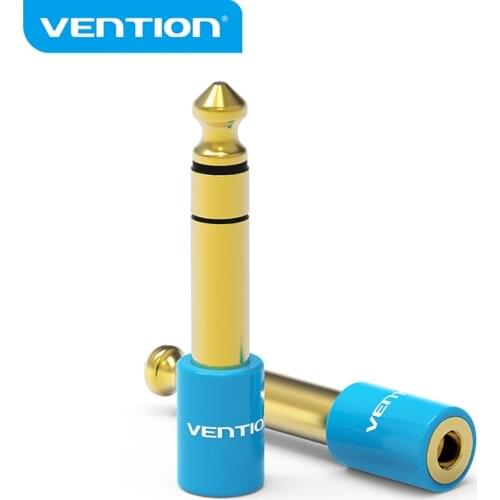 Vention 6.5mm to Jack 3.5mm Microphone Audio Plug for Amplifier Electric Guitar Adapter Aux Cable 3.5 Jack 6.35 Converter 2pcs