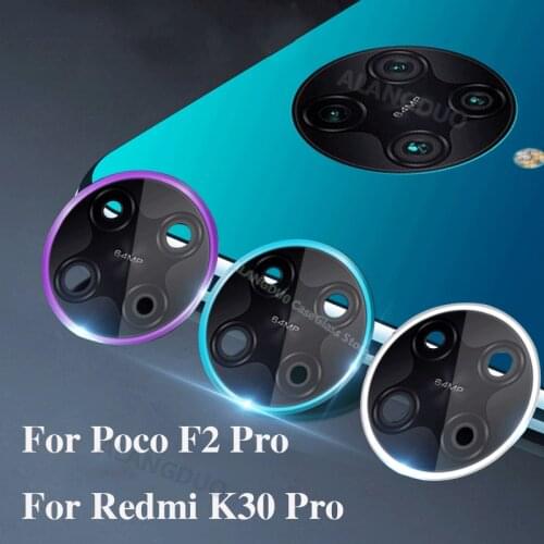 Camera Screen Protector For Xiaomi Poco F2 Pro Camera Lens Glass For Xiaomi Redmi K30 poco f2 Pro Rear Camera Metal Ring case