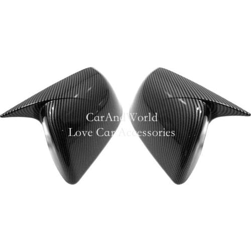 Door Rear View Mirror Frame Protector Cover For Tesla Model Y 2019-2022 ABS Carbon Fiber Rearview Modified Trims Car Accessories