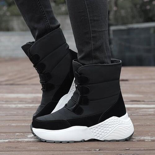 High quality Snow Boots Women Non-slip plush Winter Boots Fur Warm Ankle Boots For Women waterproof Booties Botas Mujer