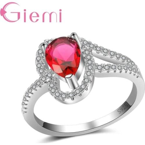 Genuine 925 Sterling Silver Gorgeous Forever Love Finger Rings for Women AAA Zircon Engagement Jewelry Free Shipping