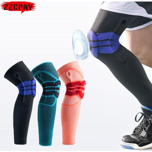 1Pcs Compression Sleeve Knee Brace Pads Support Running Basketball Protection Riding Protective Gear Silicone Collision Kneepads