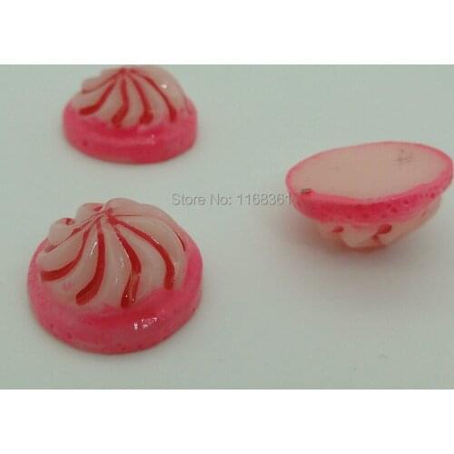 1pcs/lot resin flat back light pink color ice cake 15mm Scrapbook Embellishment DIY Phone Decoration B016-10