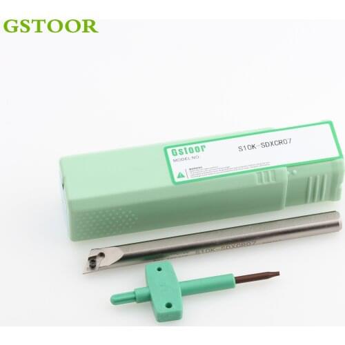 1PC S08K-SDXCR07 S10K-SDXCR07 Spring Steel Boring Bar CNC Turning Lathe cutting Internal Holder For DCMT Blades