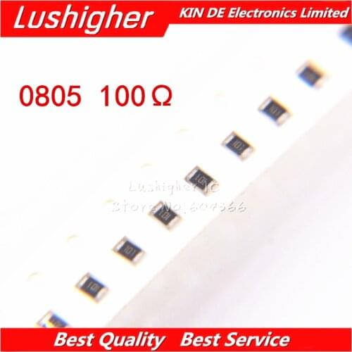 100PCS 0805 SMD Resistor 5% 100R Ohm 101 100ohm
