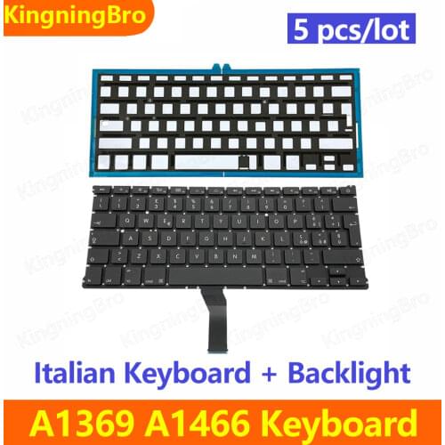 New IT Italian Keyboard with Backlight Backlit For Macbook Air 13" A1369 A1466 Italy Keyboard 2011 - 2017 Years