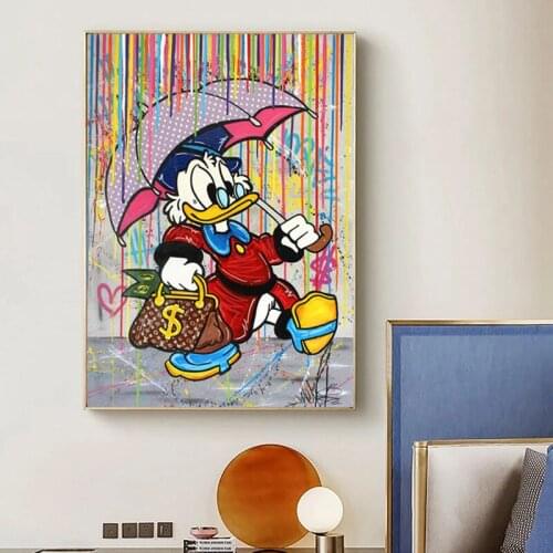 Disney 5D DIY Diamond Painting Donald Duck Money Diamond Embroidery Mosaic Wall Art Pictures for Room Wall Home Decor