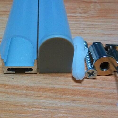 Free shipping aluminum channel with Cover LED Aluminum Profile With End caps Mounting Clips for led strip