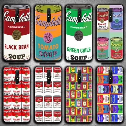 Andy Warhol Soup Phone Case For Oppo A5 A9 2020 Reno2 z Renoace 3pro A73S A71 F11