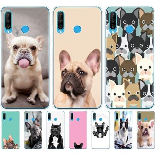 Silicon cover case for HONOR 20 lite view 30 v 30 pro cover for huawei honor 20S 9A 9C 9S 9X Premium 7s 8a French Bulldog Puppy