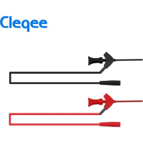 Cleqee P1511B 2mm Female Plug to Internal Spring Test Hook Probe AWG Test Lead Kit Can connect the Digital Multimeter Probe