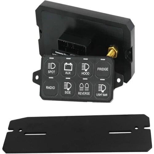 DC12V-24V UNIVERSAL 8gangs SWITCH PANEL POWER SYSTEM WITH CONCEALED MOUNTING HARDWARE FOR SUV CAMPER RV MARINE