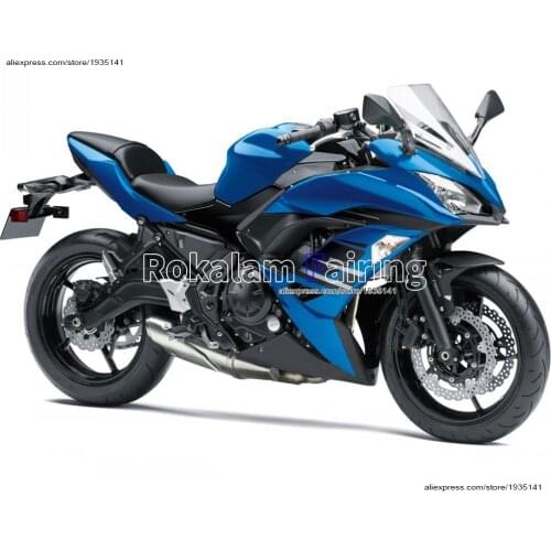 For Kawasaki Ninja 650R 2017 2018 2019 650 ER-6F 17 18 19 Blue Black Sport Bike ABS Fairing Kits (Injection molding)