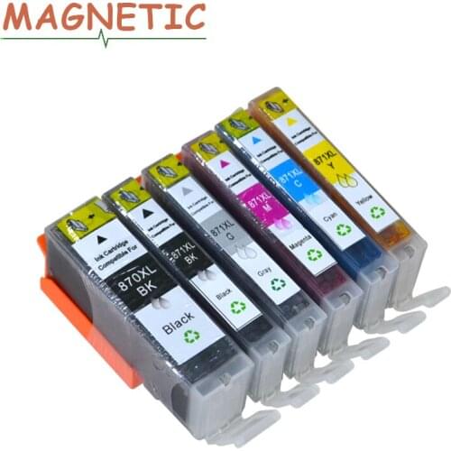 6 ink for canon 870 PGI-870 compatible ink cartridge full ink For canon PIXMA MG5780 MG6880 MG7780 printer PGI870